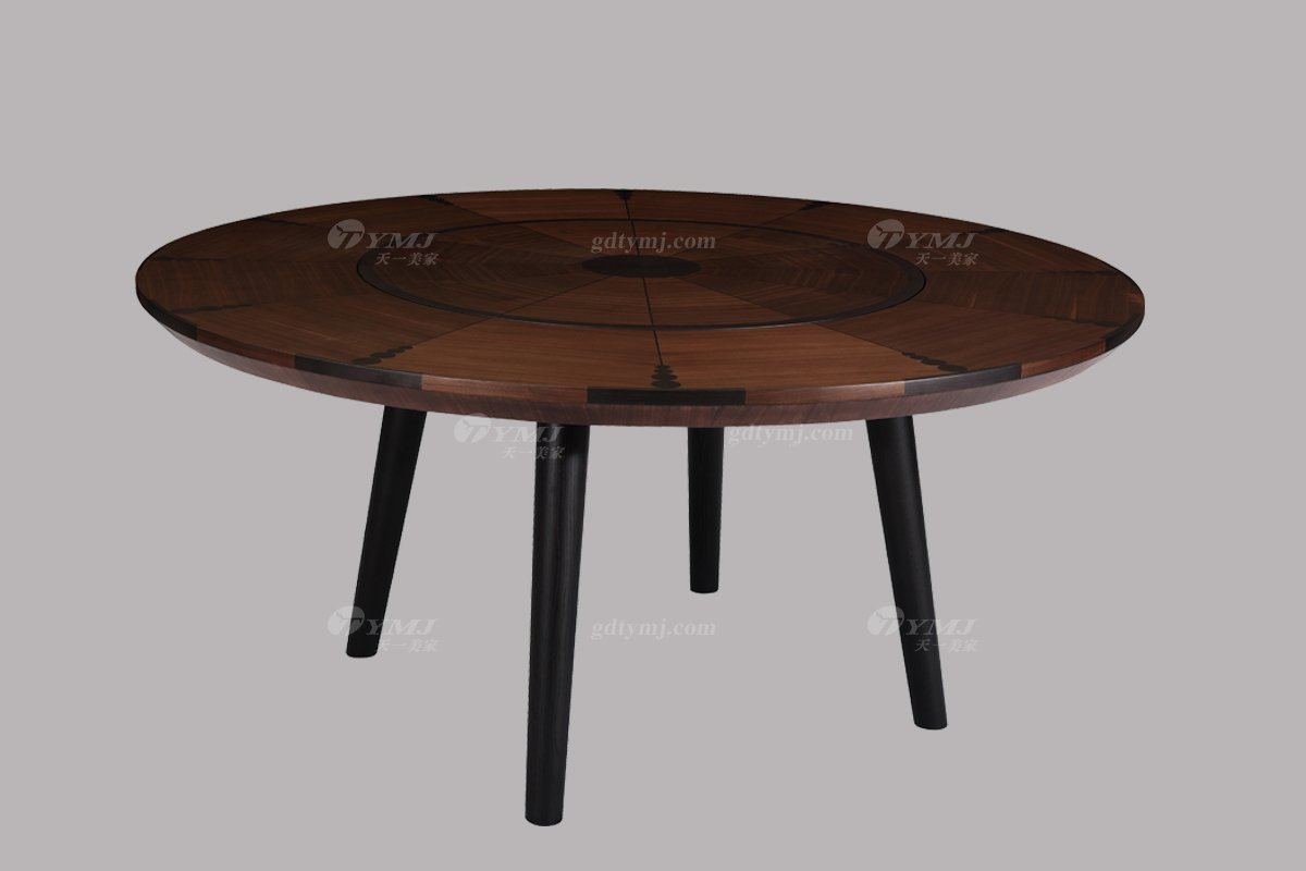 高端別墅會(huì)所家具品牌現(xiàn)代極簡餐廳家具實(shí)木餐桌椅系列圓桌