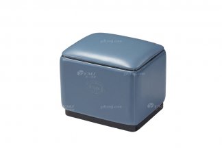 輕奢后現(xiàn)代風(fēng)格家具高端會所別墅品牌家具時尚客廳藍色真皮坐墩方凳
